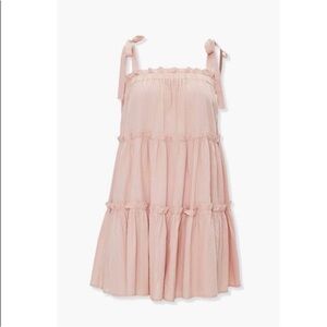 Pink Sleeveless Ruffle Dress